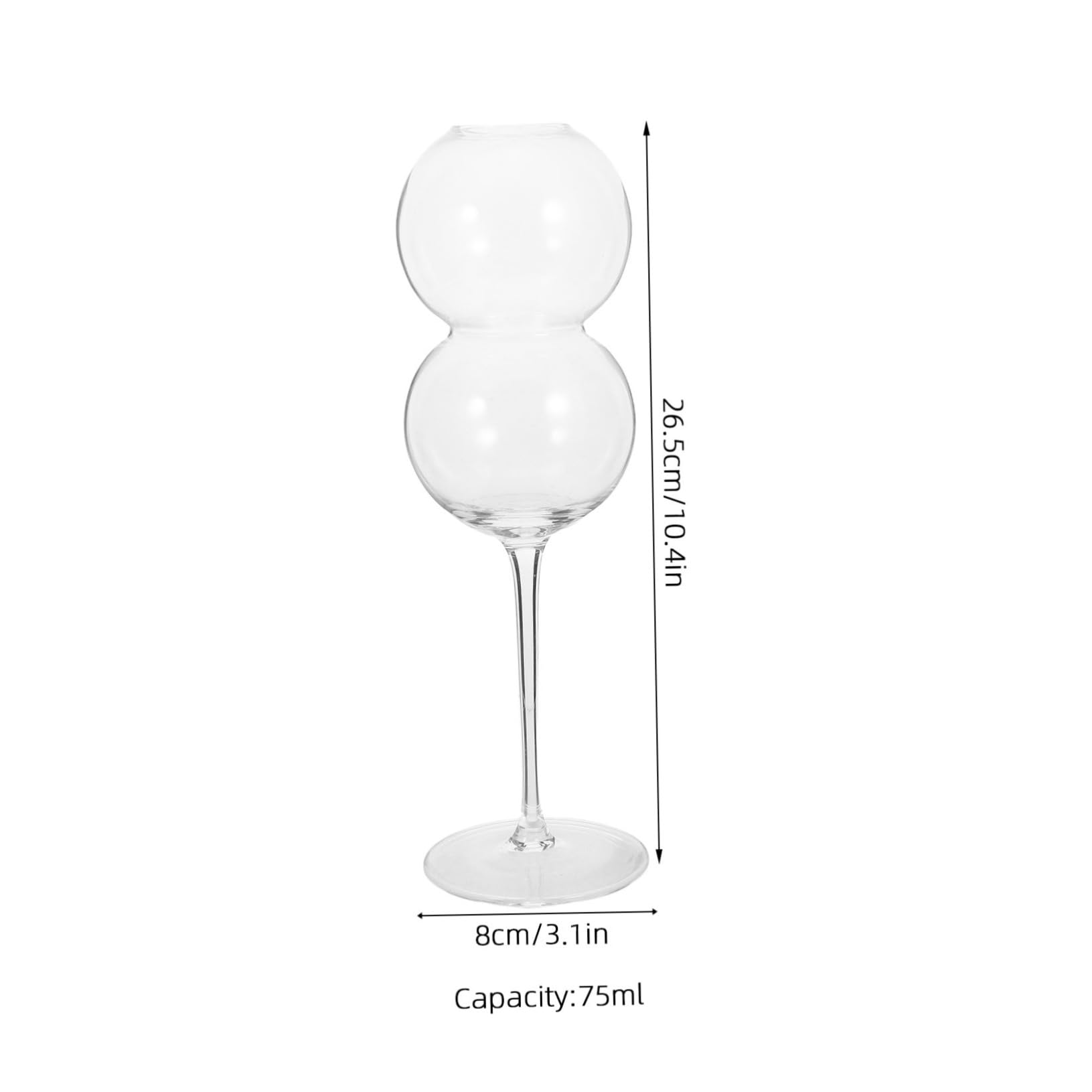 AUTSUPPL 2Pcs Footed Goblets Elegant Drinking Cups for and Parties Unique Style Glassware for Home and Bar Use