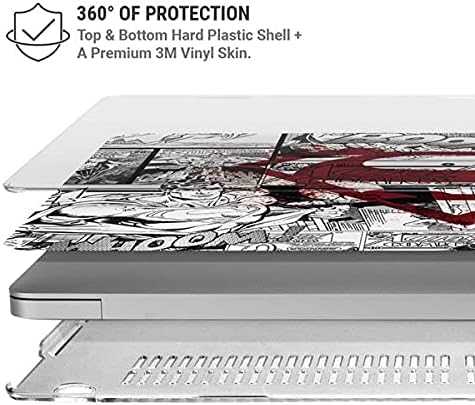 Skinit Case + Skin Compatible with MacBook Air 13in M1 (2021) - Officially Licensed Warner Bros Superman Comic Logo in Red Design