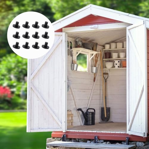 Image of Suncast 12pcs Replacement Bolt Kit - Plastic Bolt Shed Shelf Kit, Compatible with Suncast Storage Sheds (Black)