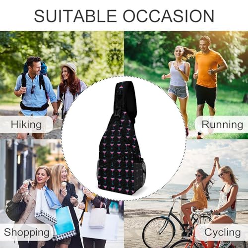 Bolso Sling Unisex con Estampado Cóctel Ligero y Ajustable miniatura 6