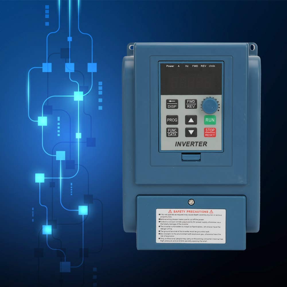 Convertidor de Frecuencia VFD, Inversor de Corriente Trifásica 380VAC 6A 2.2KW, Controlador de Velocidad Monofásico para Motores