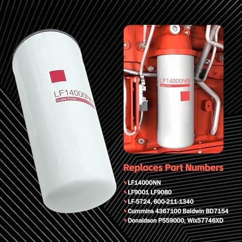 LF14000NN Oil/Lube Filter Compatible with Cummins ISX ISM QSX QSM QST X15 M11 Diesel Engines Replaces 4367100, LF9080, P559000, LF9001, BD7154, 57746XD, LF-5724,600-211-1340(set of 6) by BZYOUYI - Image 2