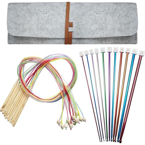 Ganchos tunecinos de madera con cable para tejer colchas con suavidad y sin esfuerzo 7