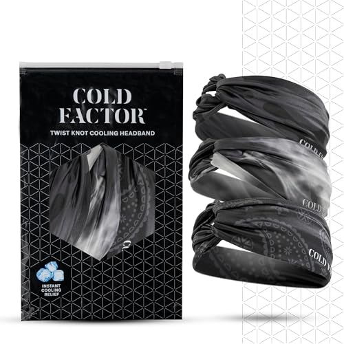 Image of COLD FACTOR Cooling Headband for Women and Men - UPF 50+ Advanced Evaporative Comfort, Instant Cooling Sweatband for Outdoor Sports, Fitness, Yoga, Hiking, Running, and Workout