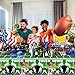 PTECDROTS 4Pcs Football Tablecloths, Rectangular Birthday Decorations Table Covers, Disposable Touch Down Table Covers for Kids Fans Sports Football Birthday Party Supplies, 51 x 86 Inch
