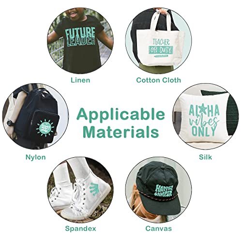 Wrapxpert Teal Glitter Htv Heat Transfer Vinyl Roll,Glow In Dark Bright Teal Glitter Htv Vinyls,10"X5Ft Sparkle Luminous Iron On Vinyl Rolls For Heat Vinyl Design,Shrits,Easy To Cut & Weed #TOP5