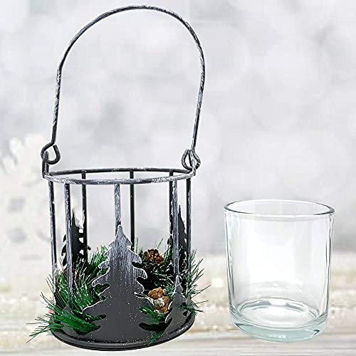 Christmas Tree Basket Candleholder With Pinecones & Greenery Including Candleholder #TOP7