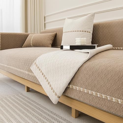 Housse de canapé en chenille de luxe lavable et antidérapante