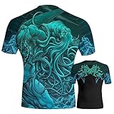 365CUSGIFTS - Kraken Breathable Fabric Compression Shirts, BJJ Rash Guards for Men - M
