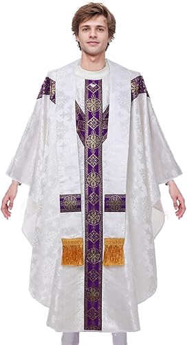 FAD-4U Sacerdote Católico Celebrante Casulla Iglesia Clero Vestiduras Túnica