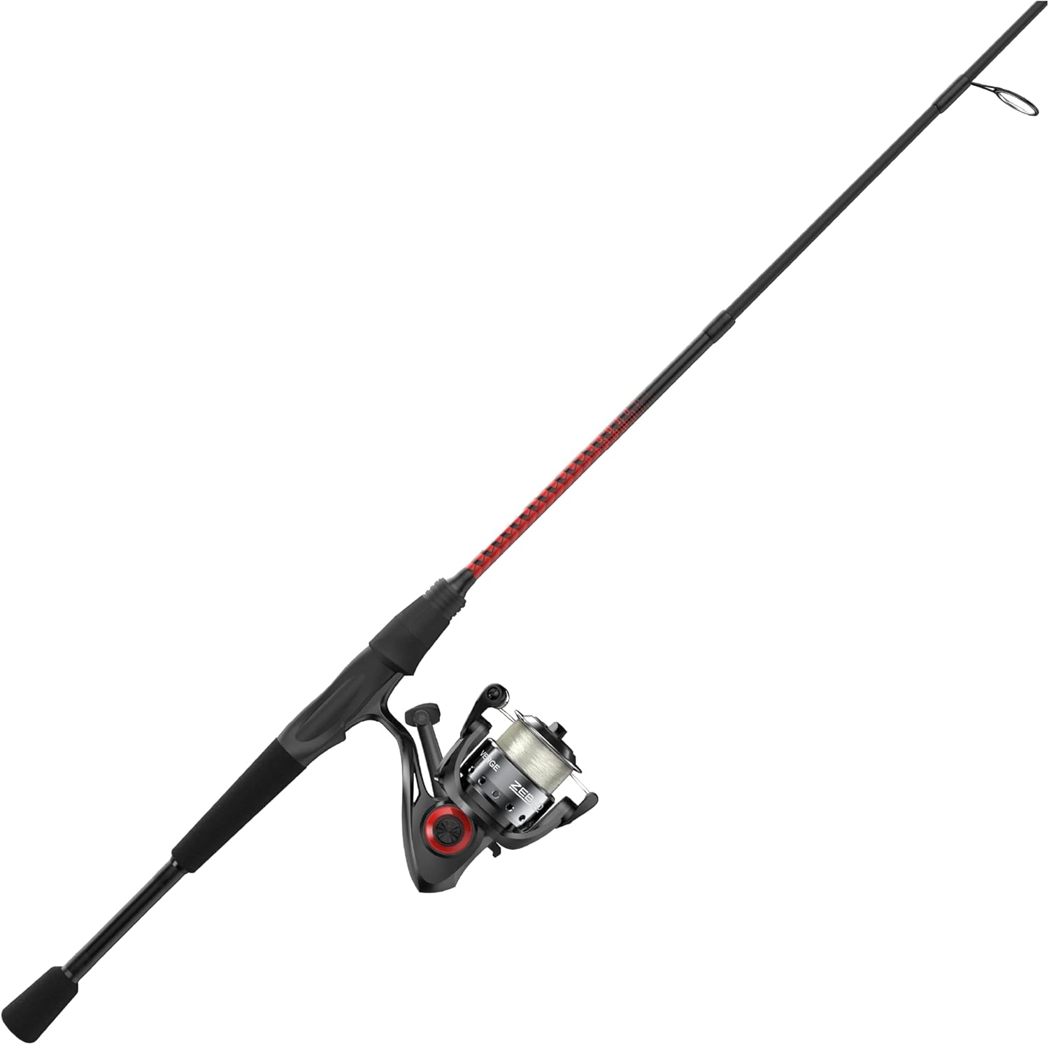Zebco Verge Spinning Reel and Fishing Rod Combo, Changeable Right- or Left-Hand Retrieve, Pre-Spooled with Zebco Fishing Line