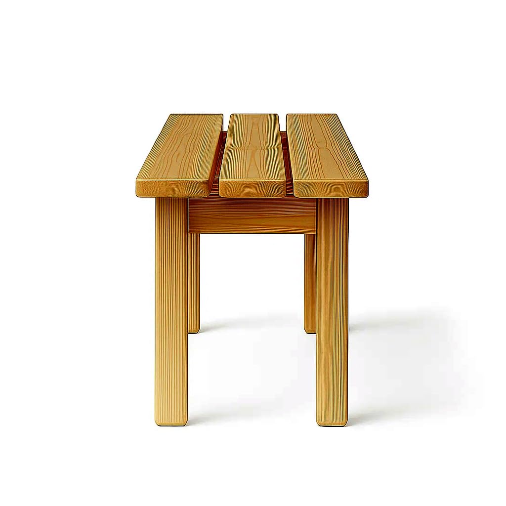 Spacio Norrköping EKO – Banco de Madera de Pino para Jardines, Terrazas, Campos de Fútbol o Pádel, Gimnasios y Vestuarios – Estilo Eco de Uso Profesional o Doméstico (Barniz Aceite, 100cm)