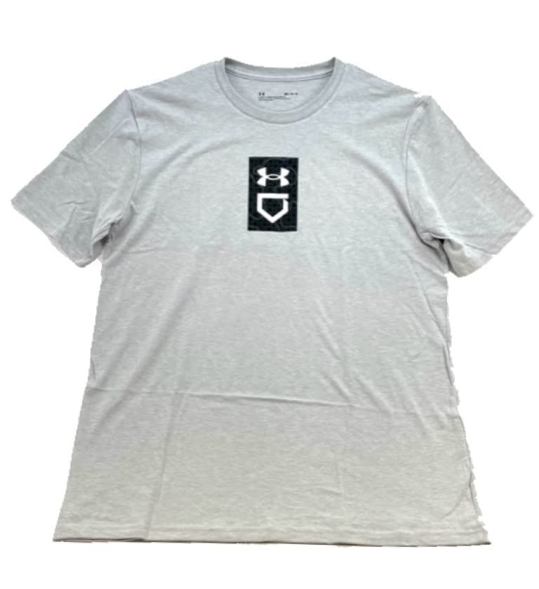 Under Armour Mens Baseball Icon Tee Loose Grey Short-Sleeve Shirt M