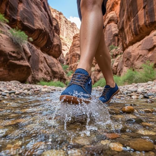 Image of WHITIN Men's Casual-Style Amphibious Water Shoes W75V2 | Sneaker-Like Look, Quick Dry, Barefoot Feel, Wet-Grip Rubber Sole for All-Terrain Water & Trail Versatility