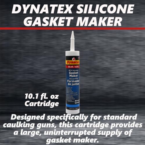 Image of Dynatex Blue RTV Silicone Gasket Maker 10.1 oz Caulk Tube - Oxygen Sensor Safe, OEM Specs, Gear Oil Resistant, Oil /Water Resistant, Made in the USA (8-Pack)