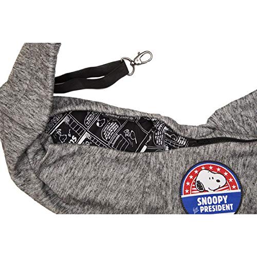 Bolsa Sling Zooz Pets Snoopy President Grafite