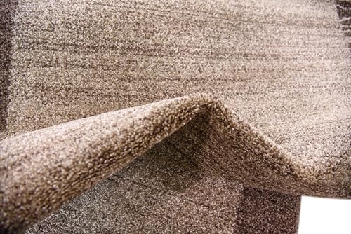 Image of Unique Loom Del Mar Collection Area Rug - Sarah (2' x 8' Runner, Dark Beige /Brown)