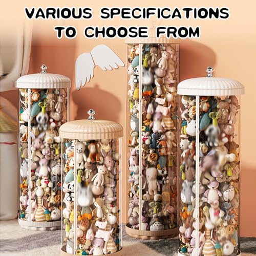 Tube de rangement peluche grand format avec couvercle et fermeture éclair