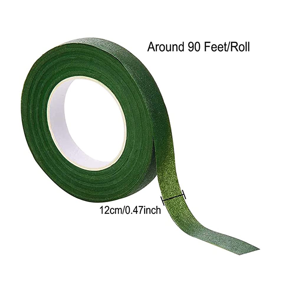 Nastro Fiorista YANGWEN Marrone - 2 Rotoli Da 27m X 12mm, Per Bouquet E Artigianato, Autoadesivo