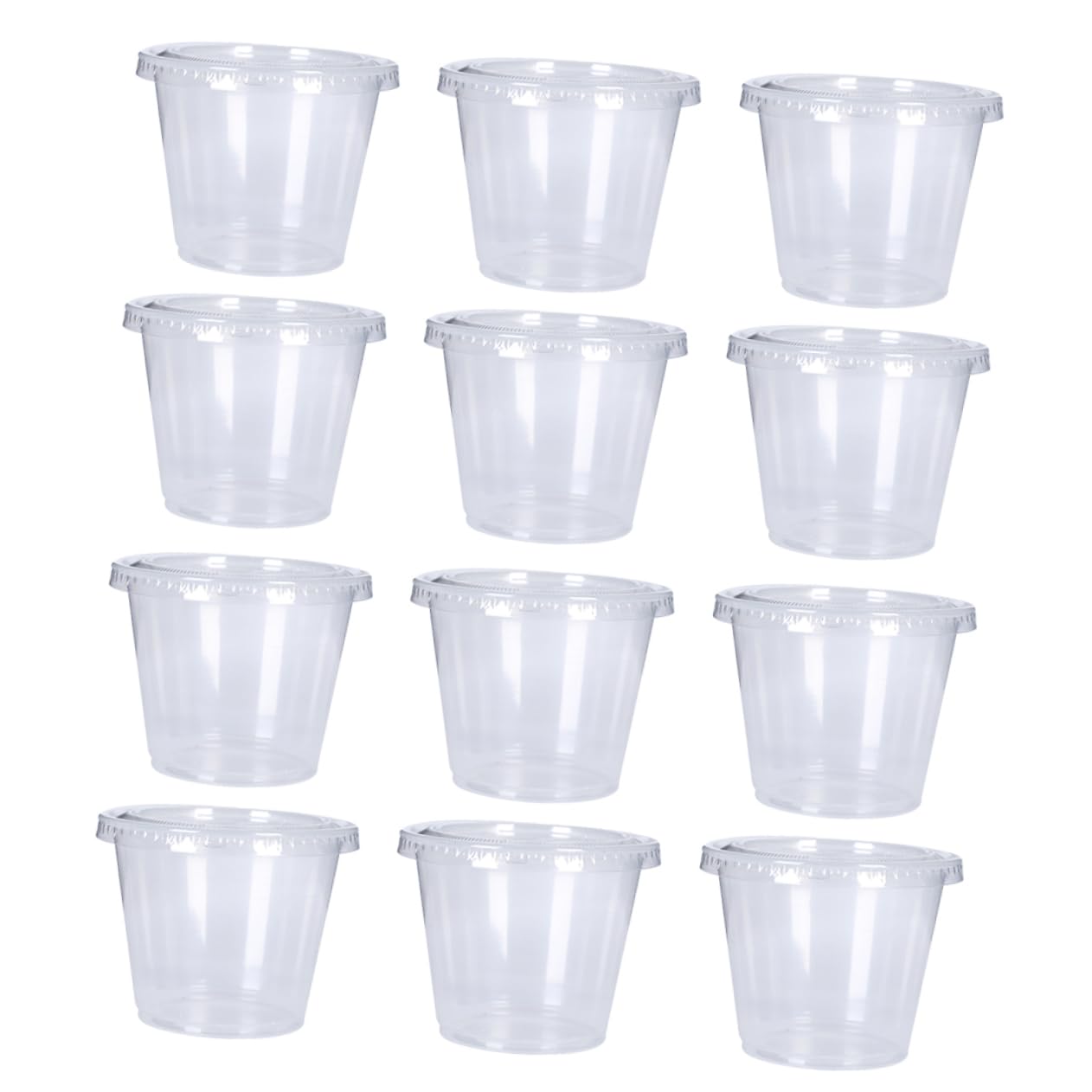 NAMOARLY 100pcs Sauce Cup Clear Cups Sauce Container with Lid Mini Containers Condiment Cups Clear Container Cup with Lid Condiment Containers with Lids Portion Cups Plastic