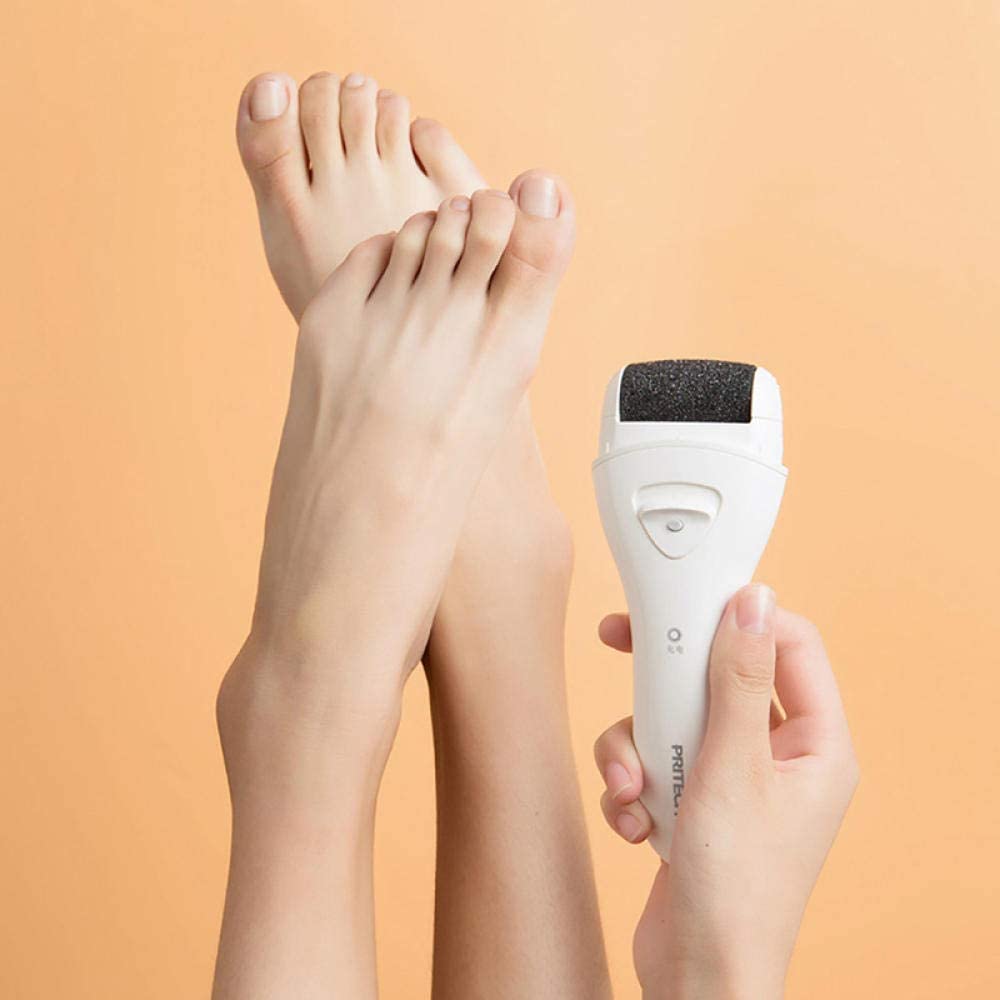 Lima eléctrica para pies, removedor de Callos eléctrico USB, pedicura eléctrica con luz Led y 3 Rodillos para durezas y Callos