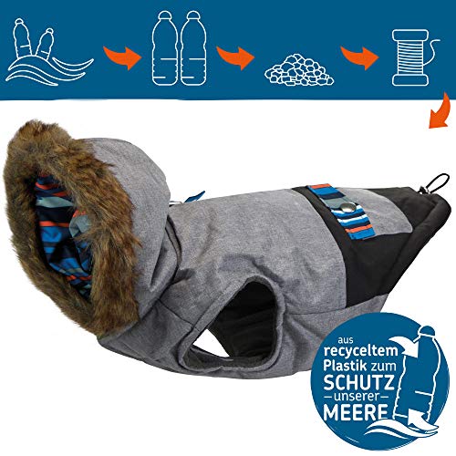 Greenhound SOS Hundemantel Gr. S Rückenlänge 30 cm - warme Hundejacke aus pflegeleicht und wasserabweisend