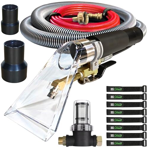 Hi Detail Shop Vac Extractor Kit with Wand and Hose, Adapter Converts Vacuum to carpet & upholstery...