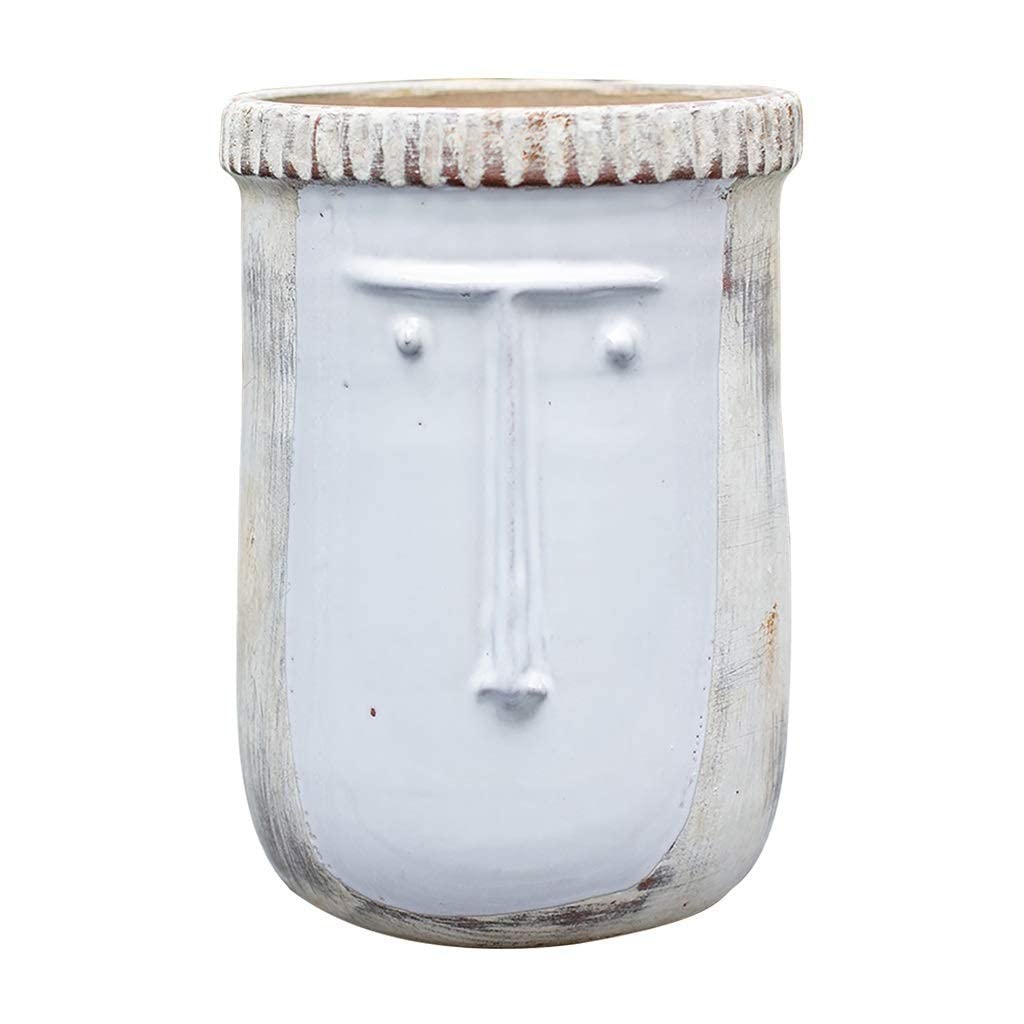SWENEEN Planter Flowerpot Unique Plant Pots Terracotta Planter Pots Face Planter Garden Pots Large Planters Outdoor,15.5x15.5x22.5cm