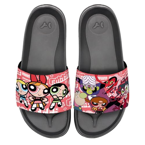 Powerpuff Girls Villains Unisex Adult Slides Adjustable Flip Flop Sandals Officially Licensed Hypd Slydr Switch™