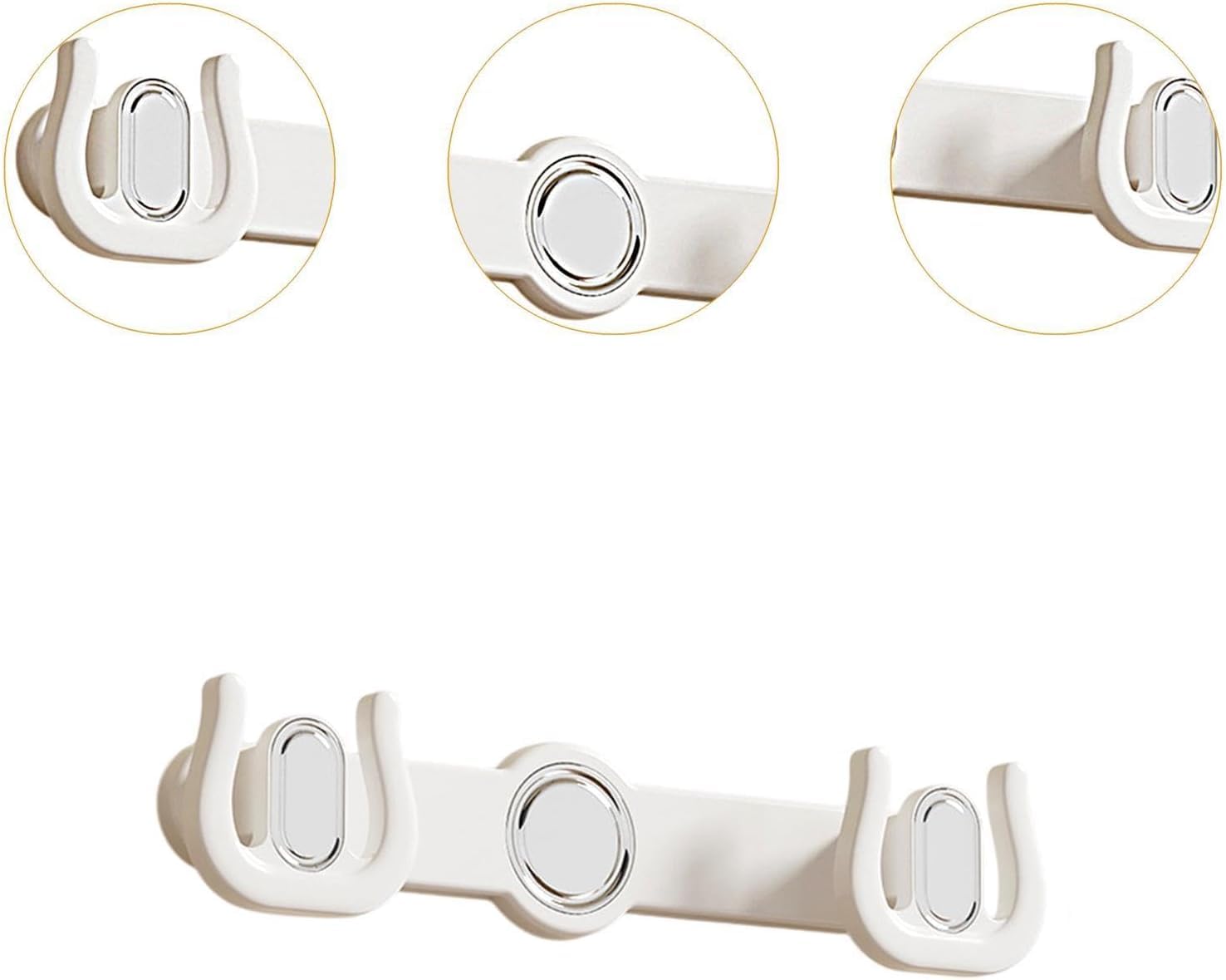 jojomis Wall Mounted Slipper Holder, No Drilling Shoe Rack, Hanging Bathroom Storage Hanger, Space-Saving Towel Rack for Entryway, Hotel, Home (White)