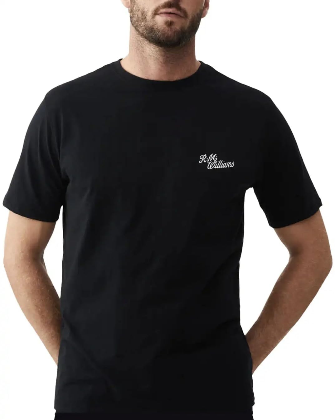 RM Williams Mens Byron T-Shirt (UK, Alpha, M, Regular, Regular, Black)