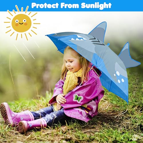 Image of Zest 4 Toyz Umbrella for Kids Waterproof Lightweight Stylish 3D Cartoon Umbrella For Rain Easy To Carry Kids Umbrella for Girls Boys and Baby - Blue