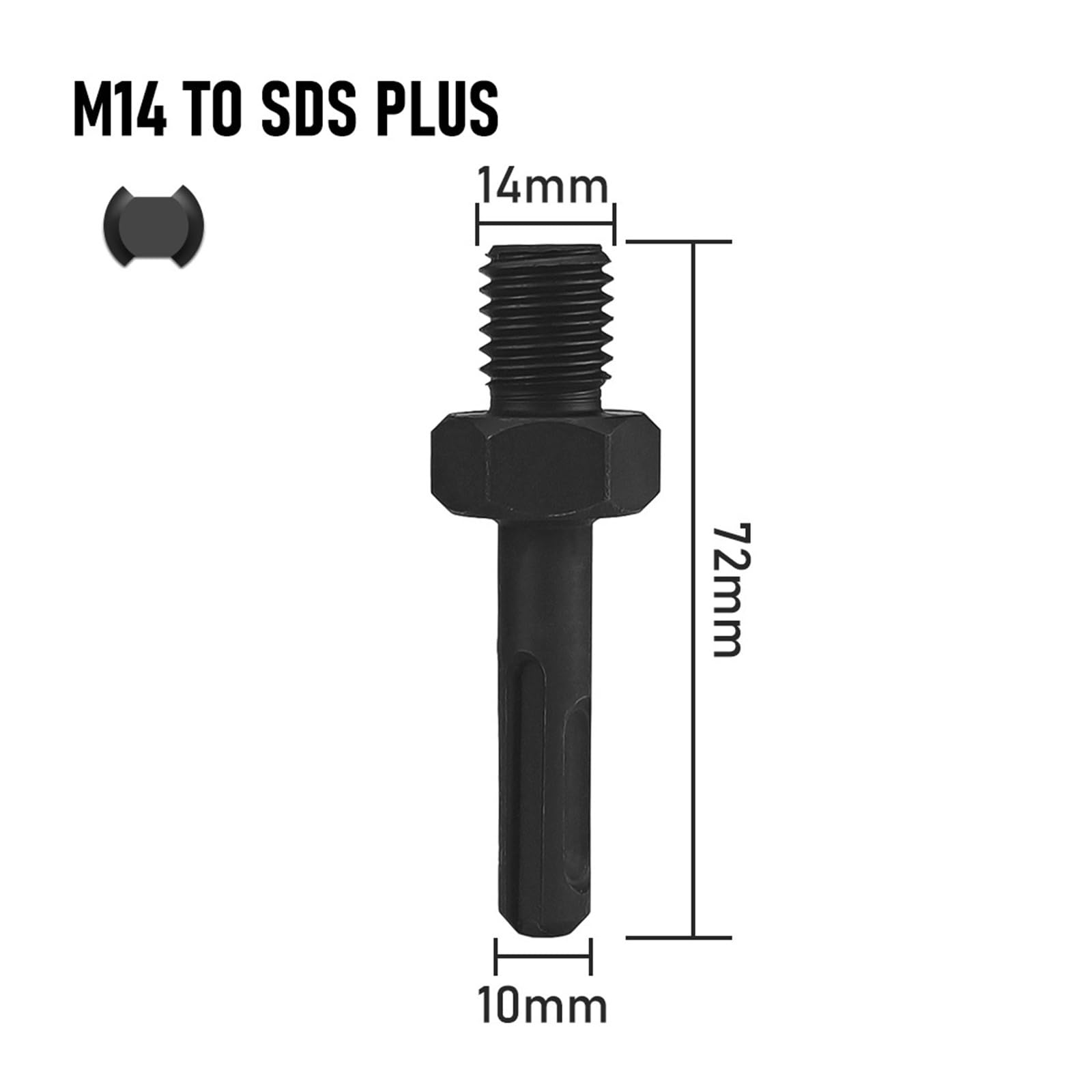 M14/M10/5/8-11 Thread Adapter For Core Bits Hole Saw | [](M14 To SDS plus)