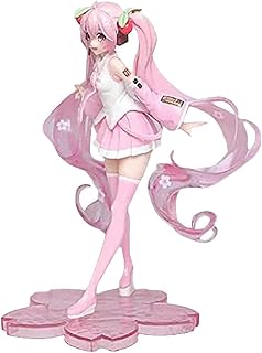 ENFILY Modelo de anime Figura de anime Figura de acción Hatsune Miku Rosa 23 cm Colección de figuras Adornos Decoración Juguetes para niños Regalo de muñeca (Color: Hatsunemiku)