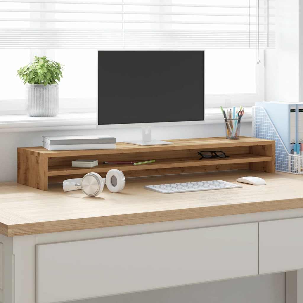 SKM Monitorständer Artisan-Eiche 100x24x13 cm Holzwerkstoff,Elektronik,Video,Videozubehör,TV-Zubehör,TV- & Monitorhalterungen,Braun,6.95KG,855825