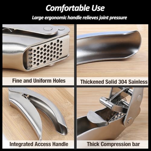 image for VOVOLY Premium Garlic Press Stainless Steel, No need to Peel Garlic Pr