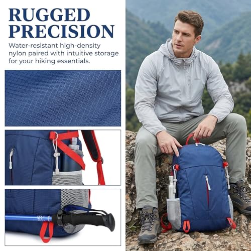 Mochila Plegable Ultraligera para Senderismo y Viaje Azul miniatura 3