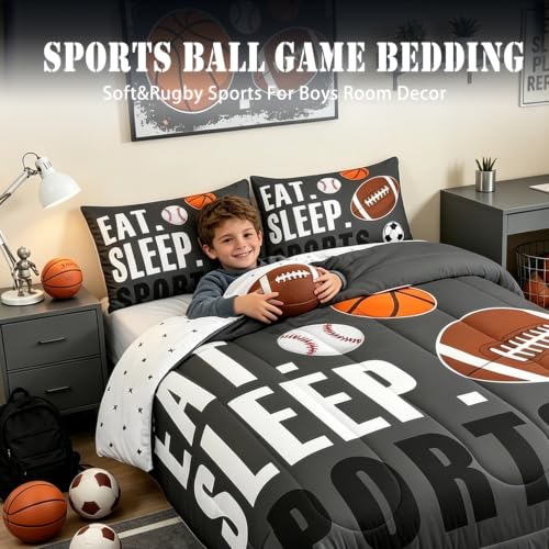 Image of Feelyou Sports Comforter Set Full Size for Kids Boys Girls