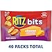 RITZ Bits Cheese Sandwich Crackers, Bulk Lunch Snacks, 40 Snack Packs (4 Boxes)