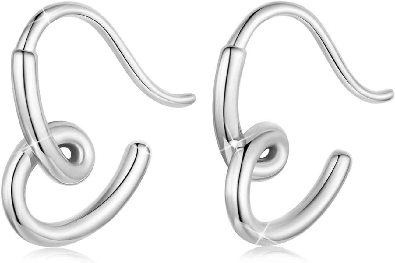 Minimalist Heart Hoop Earrings for Women Cute Hoop Earrings Dainty Hearts Jewerly