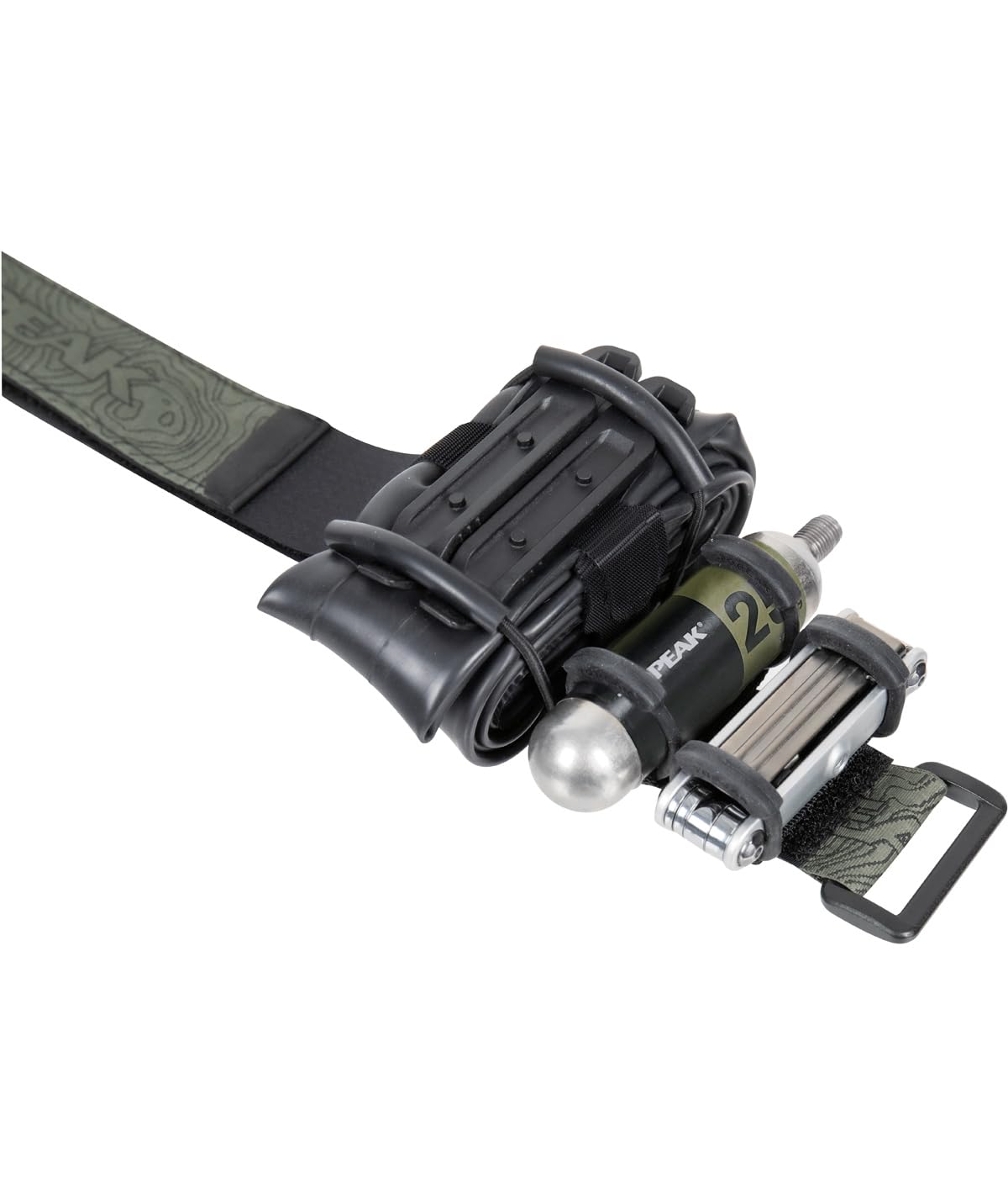 TOPEAK Uniseks – torba podsiodłowa dla dorosłych Elementa Strap z zapięciem na rzepy, zielona, L