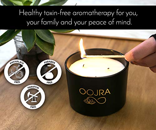 Soy Essential Oil Scented Candle, Large 3 Wick W/ Lid & Gift Box 13Oz Eucalyptus Scented (+ Other Scent Options) By Oojra #TOP4
