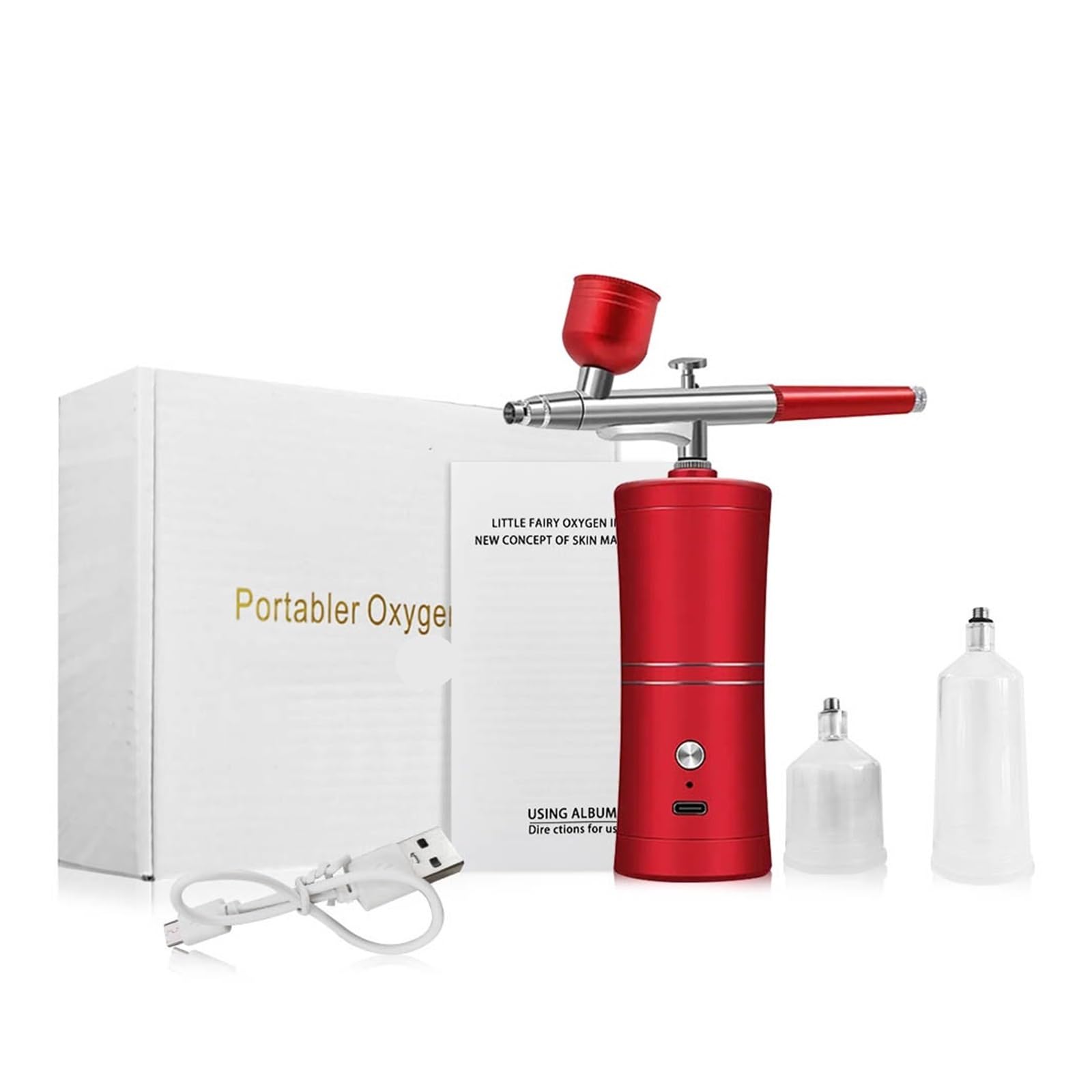 Aerógrafo con compresor portátil para personalizar tus proyectos artísticos de forma limpia