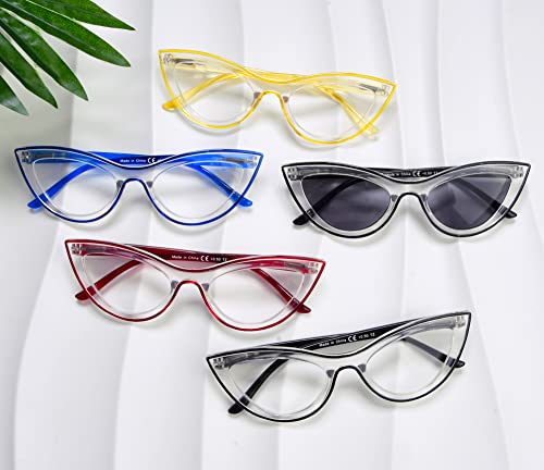 Image of Eyekepper 5-pack Cat Eye Reading Glasses for Women Retro Cute Readers