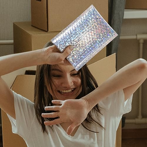 Operitacx 16 Peças De Correspondências Com Bolhas Metálicas Envelopes Acolchoados De 6 X 8 Polegadas