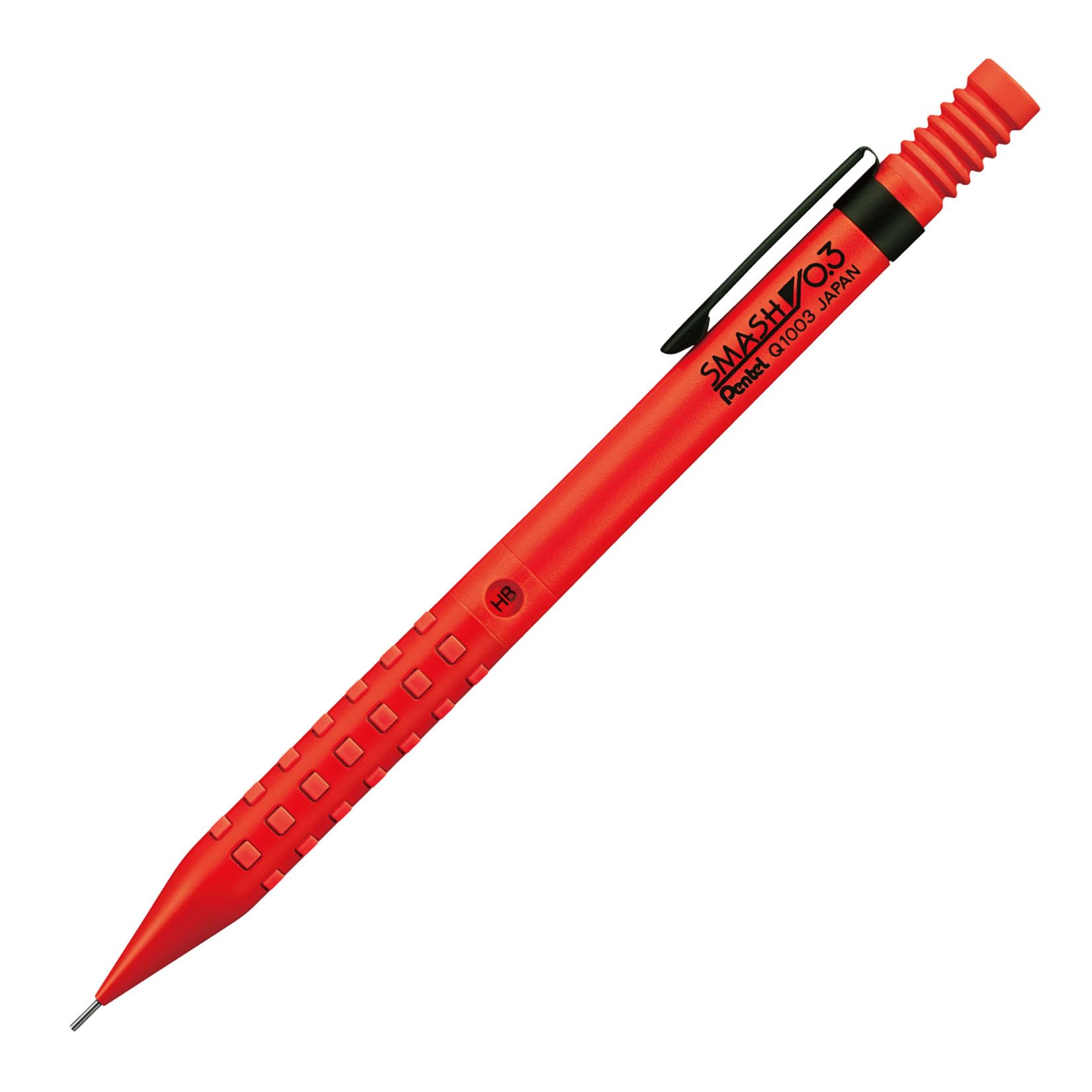 Pentel Smash Q1003-B 0.3mm Red Mechanical Pencil Low CG Drafting