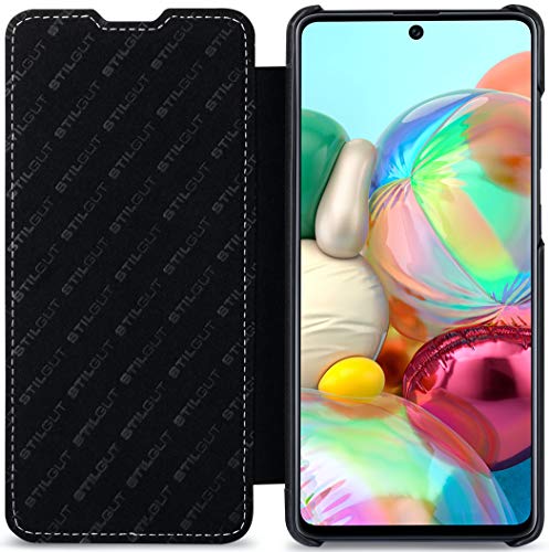 Housse cuir Samsung A71 StilGut pour éviter les rayures d'écran - 2