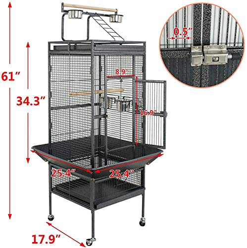 image for Nova Microdermabrasion 61 Inches Large Bird Cage Play Top Parrot Cocka
