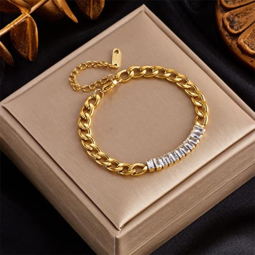 Bracelet femme zircon carré le cadeau idéal pour une fête élégante