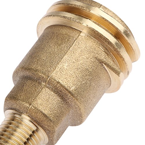 Male 5042 Qcc1 Nut Propane Gas Fitting Hose Adapter With 1/4 Inch Male Pipe Thread, Propane Quick Connect Hose Adapters Fittings, Solid Brass Outdoor Cooking Propane Adapter #TOP3